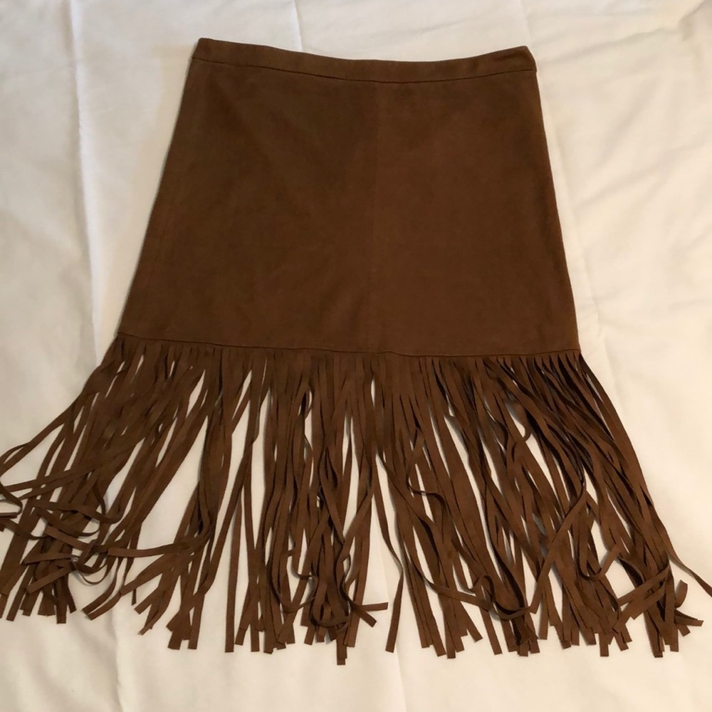 Fringe Skirt• Forever 21• Medium• Suede Strech